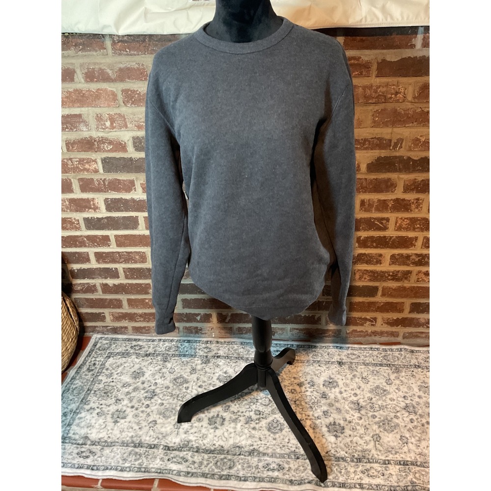 Lands End Men's Size Medium‎ Gray Heavyweight Crewneck Sweatshirt Casual